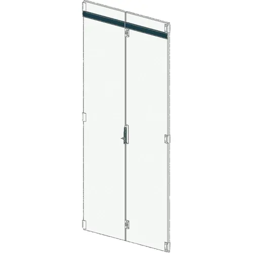 Doppeltür, Schwenkhebel für Profilzylinder, rechteckig, Stahlblech, (B x H x T) 1000 x 2000 x 25 mm, lichtgrau, 8PQ2197-1BA16 Rabatt