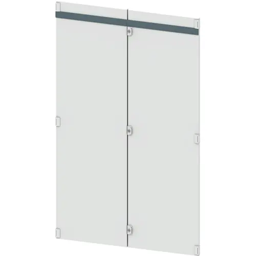 Doppeltür, Doppelbart, rechteckig, Stahlblech, (B x H x T) 1200 x 2000 x 25 mm, lichtgrau, 8PQ2197-2BA10 Garantierte Lieferung