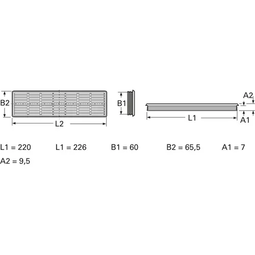 Garantierte Lieferung Lüftergitter, PS, schwarz, LB 22565 SW