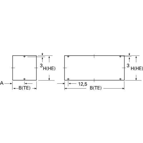 Letzte Chance Frontplatte, Aluminium-Druckguss, (B) 81 mm, 16 TE, für Baugruppenträger, 34 534 316 03