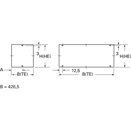 Jetzt Kaufen Frontplatte, Aluminium-Druckguss, (B) 426.5 mm, 84 TE, für Baugruppenträger, 34 534 384 03