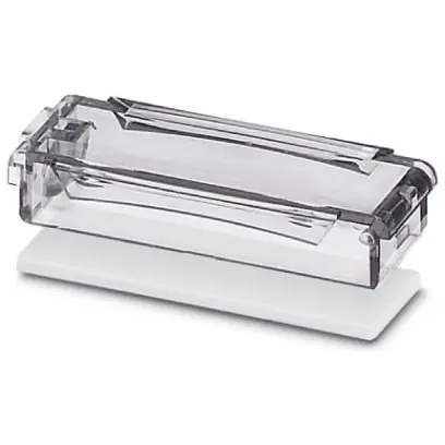 Bestseller Gehäusedeckel, PC, (B x H x T) 17.8 x 45 x 8 mm, transparent/lichtgrau, für Gehäuse, 2896102