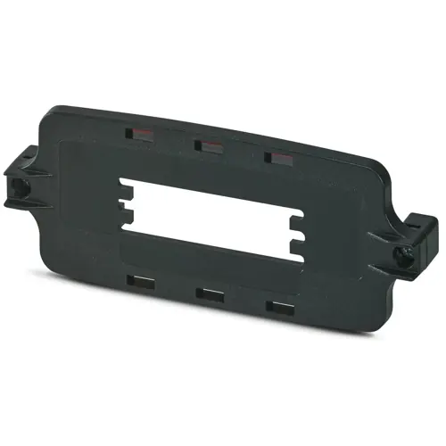 Frontplatte, rechteckig, PC, (B x H x T) 163 x 30 x 62 mm, schwarz, 1143770 Markenware