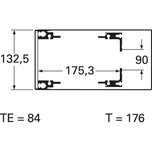Versand Am Gleichen Tag Baugruppenträger, mit Griff, chromatiert, Aluminium-Druckguss, (L x B x H) 176 x 427 x 133 mm, 84 TE, 245-314-11
