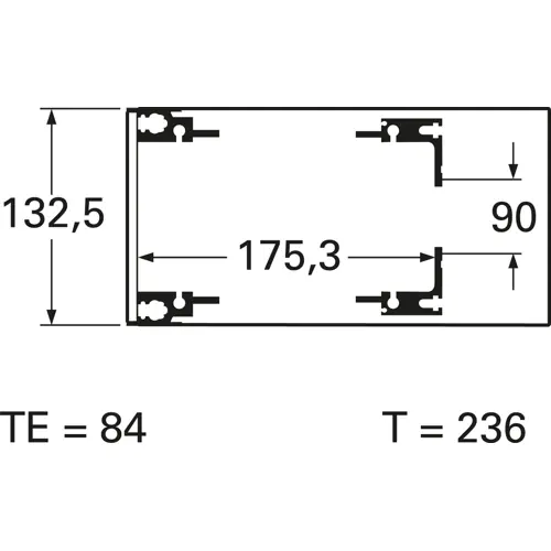 Baugruppenträger, mit Griff, chromatiert, Aluminium-Druckguss, (L x B x H) 236 x 427 x 133 mm, 84 TE, 245-315-11 Heißes Angebot