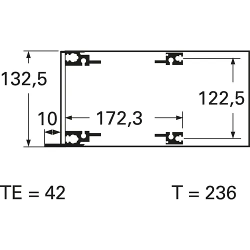 Top-Angebot Baugruppenträger, mit Griff, chromatiert, Aluminium-Druckguss, (L x B x H) 236 x 213 x 133 mm, 42 TE, 245-335-31