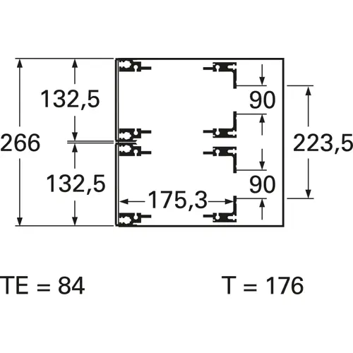 Versand Am Gleichen Tag Baugruppenträger, mit Griff, chromatiert, Aluminium-Druckguss, (L x B x H) 176 x 427 x 266 mm, 245-614-12