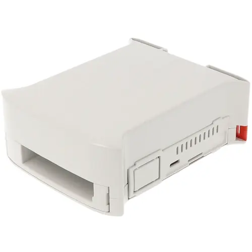 Aktuell DIN-Schienengehäuse, ABS/PC, (L x B x H) 119 x 101 x 45 mm, grau, für RASPBERRY PI B+, 1597KITRBPIB