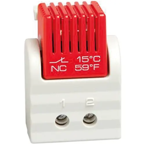 Thermostat, öffner, 25 °C, Kunststoff, (B x H x T) 33 x 47 x 33 mm, lichtgrau, 01160.0-01 Markenware