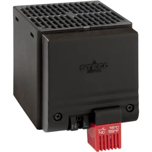 Heizgebläse, 120 V, 250 W, Kunststoff, (L x B x H) 85 x 113 x 105 mm, schwarz, für Schaltschrank und Gehäuse, 02821.9-06 Letzte Chance