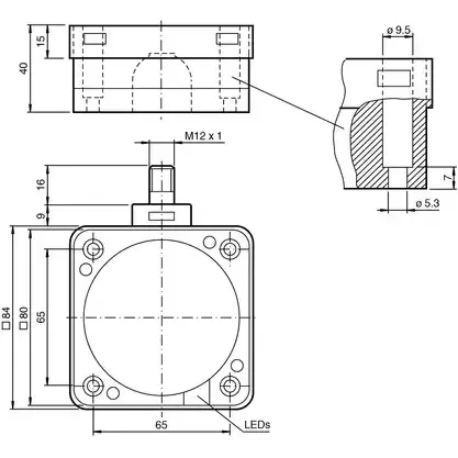 Induktiver Sensor, 2-Draht, Aufbaumontage, bündig, 1 Schließer, 182470 Knallerangebot