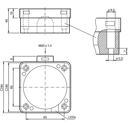 Induktiver Sensor, 2-Draht, Aufbaumontage, bündig, 1 Schließer + 1 Öffner, 182526 Meistverkauft