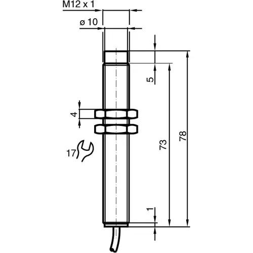 Induktiver Sensor, 2-Draht, Einbaumontage, nicht bündig, 1 Öffner, 70133254 Super-Preis