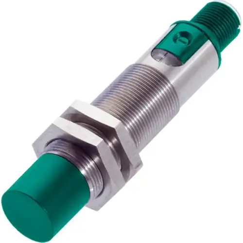 Markenware Kapazitiver Sensor, PNP, Einbaumontage M18, nicht bündig, 1 Schließer, 30 V (DC), 100 mA, Erfassungsbereich 2-15 mm, 237042