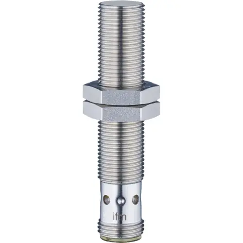 Induktiver Sensor, PNP, Einbaumontage M12, bündig, 1 Schließer, 30 V (DC), 100 mA, IFS304 Markenware