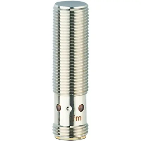 Markenprodukt Induktiver Sensor, PNP, Einbaumontage M12, bündig, 1 Schließer, 30 V (DC), 100 mA, IFT257