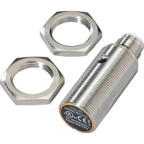 Rabatt Induktiver Sensor, PNP, Einbaumontage M18, bündig, 1 Schließer, 30 V (DC), 100 mA, IG5495