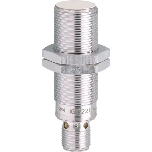 Neu Induktiver Sensor, Messing weißbronze-beschichtet, Einbaumontage M18, bündig, 1 Schließer, 140 V (DC), 200 mA, IGC001