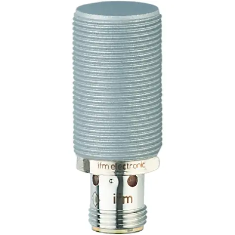 Markenprodukt Induktiver Sensor, PNP, Einbaumontage M18, bündig, 1 Schließer, 30 V (DC), 100 mA, IGR207