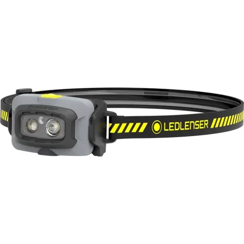 Stirnlampe, mit drei Helligkeitsstufen, 130 m, 500 lm, IP68, LEDLENSER HF-SERIE HF4R WORK GELB Preis Gesenkt