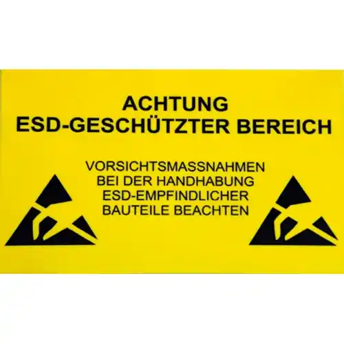 Sale Warnschild, ESD-Logo mit Warnhinweis, (L x B) 300 x 500 mm, Vinyl, C-191 763