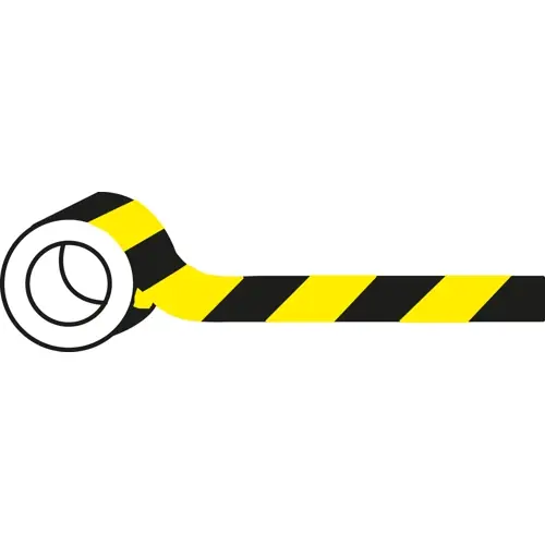 Sonderaktion Warnband, (L x B) 16.5 m x 51 mm, Vinyl, HT2S-BLK-YEL