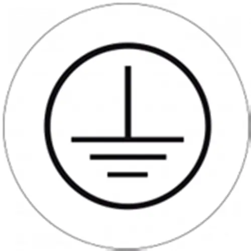 Etiketten-Erdungszeichen, Symbol: Erde, Ø 16 mm, Kunststoff, 084.62-7-16-A3/20, Packung mit 20 Stück Nur Heute