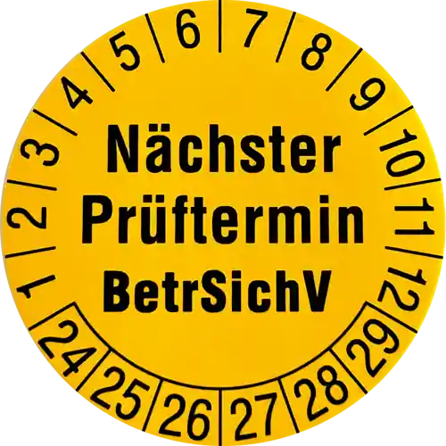 Saisonangebot Jahresprüfplakette, 14 bis 29, Ø 30 mm, 1239D