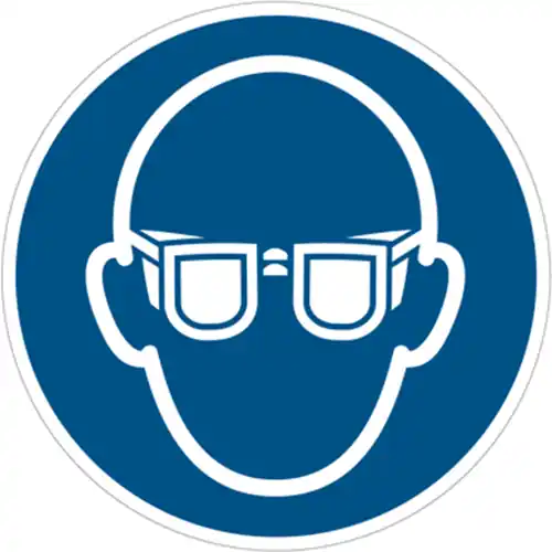 Direktkauf Gebotszeichen, Symbol: Augenschutz, Ø 100 mm, Kunststoff, 042.51-9-100-R