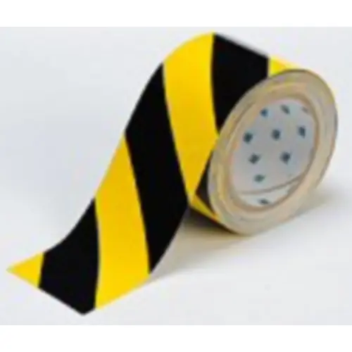 Expressversand Bodenmarkierungsband, (L x B) 30 m x 76.2 mm, Polyester, BLK./YLW FLOOR TAPE 76,2 X 30