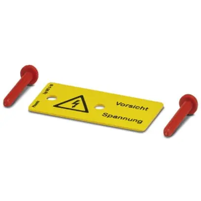 Warnschild, Symbol: Blitz, (B) 50 mm, PVC, 1004429 Markenware