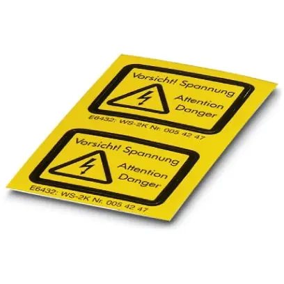 Abverkauf Warnschild, Symbol: Blitz, (L x B) 32 x 32 mm, PE, 1004513