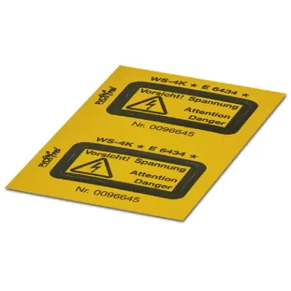 Markenware Warnschild, Symbol: Blitz, (L x B) 23.5 x 13 mm, PE, 1004584