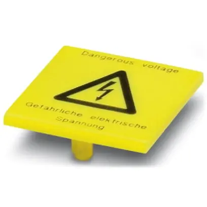 Highlight steckbares Warnschild, Symbol: Blitz, (L x B) 20 x 21 mm, PA, 2720029