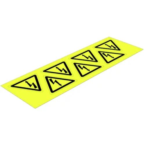 Ausverkauf Warnschild, Symbol: Blitz, (L x B) 50 x 50 mm, 1700540001