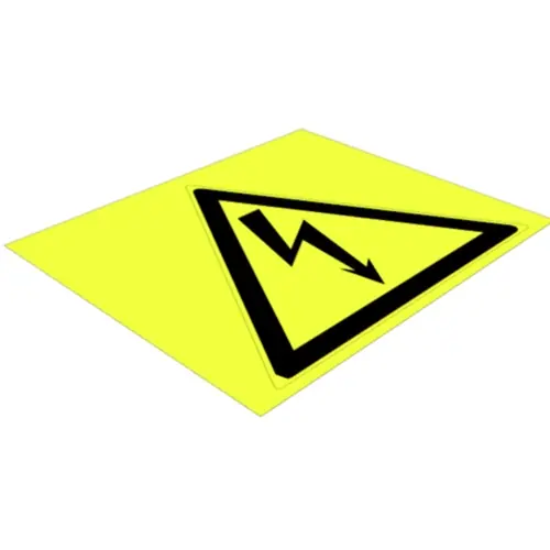 Neu Im Sortiment Warnschild, Symbol: Blitz, (L x B) 200 x 200 mm, 1700560001