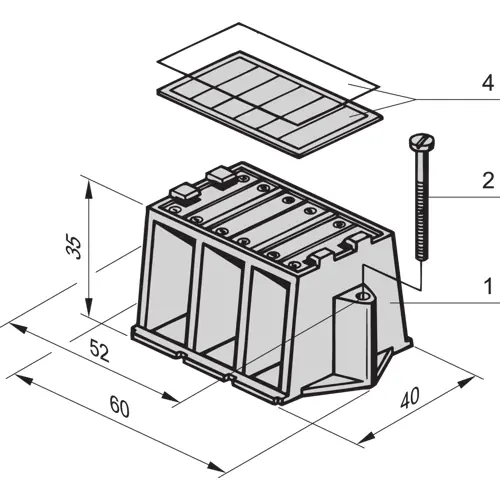 Bezeichnungsschild mit transparenter Abdeckung fürStromschiene Heißes Angebot