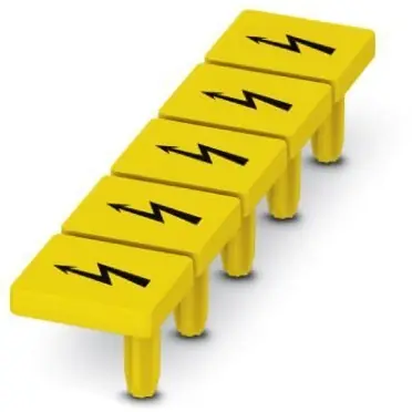 steckbares Warnschild, Symbol: Blitz, (L x B) 7.5 x 8.7 mm, PA, 1029029 Nur Für Kurze Zeit