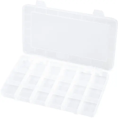 BOX, mit 18 Fächer, transparent, (L x B x T) 195 x 120 x 20 mm, BYB-7-30L0026 Meistverkauft