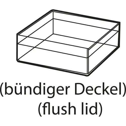 Zertifiziert Klarsichtdose, ohne Koffer, transparent, (L x B x T) 57 x 47 x 28 mm, V3-20