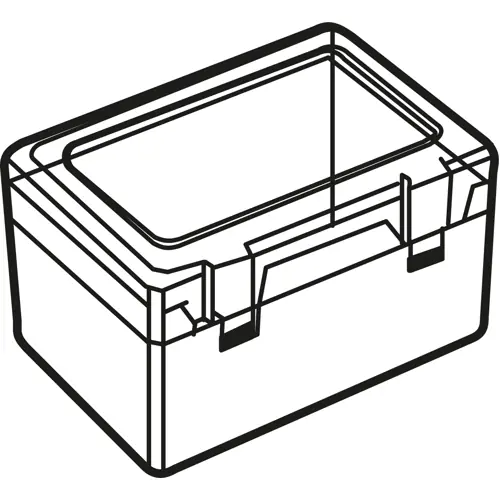 Begrenztes Angebot Klarsichtdose, ohne Koffer, blau/transparent, (L x B x T) 196 x 136 x 49 mm, V8-09 SCH-2-1-8-1