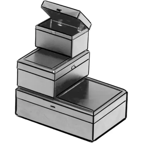 Stapeldose, ohne Schubladen, schwarz, (L x B x T) 106 x 75 x 46 mm, V8-5-6-6-10-10 Abverkauf