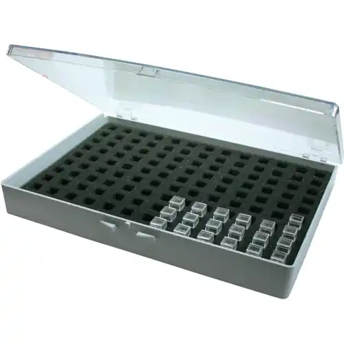 Geprüft Sortimentskasten, mit 130 Schubladen, grau/transparent, (L x B x T) 222 x 155 x 25 mm, V11-1