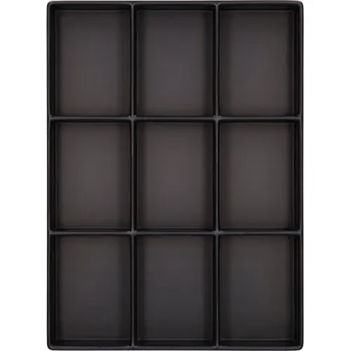 Kracherpreis Tiefzieheinlage, mit 9 Fächer, schwarz, (L x B x T) 340 x 250 x 38 mm, TE 9 S 6-10