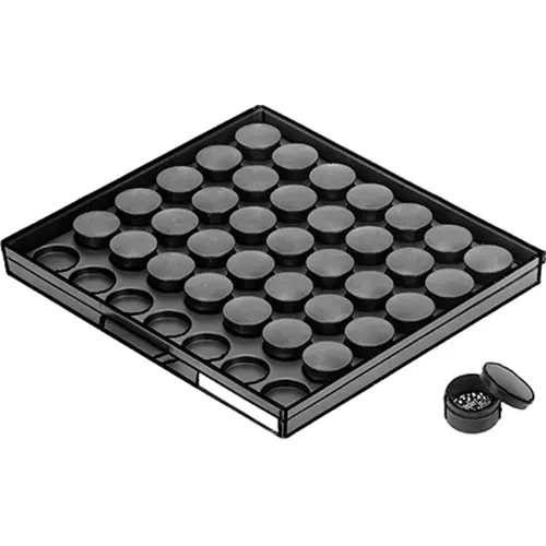 Versand Am Gleichen Tag ESD Stapelbehälter, mit 42 Schubladen, schwarz, (L x B x T) 261 x 238 x 20 mm, V11-5-6-1-10-1