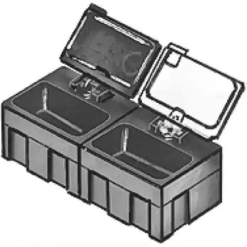 Kleinteilebehälter, schwarz/transparent, (L x B x T) 37 x 12 x 15 mm, N2-6-6-10-1LS Beliebt