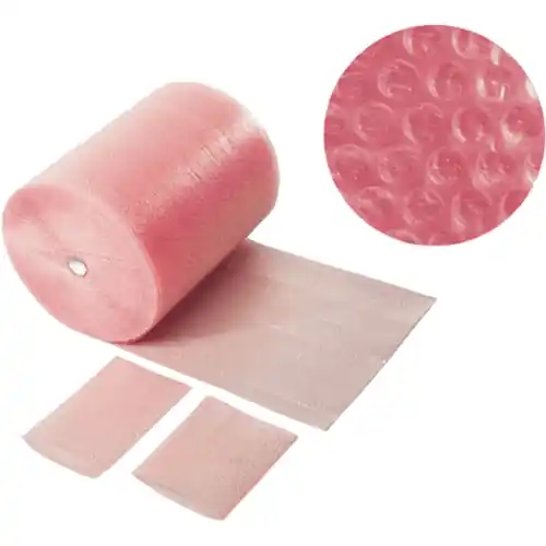 Highlight ESD Luftpolsterfolie, pink, (L x B x T) 75 m x 600 x 0.1 mm, C-444-8230-K