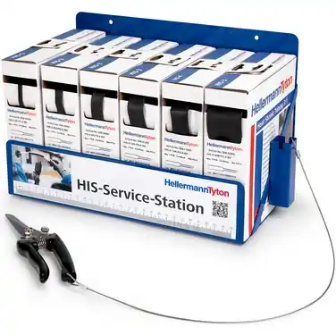Schrumpfschlauch Service Station, mit Schere und 6 WSS-Packungen, blau, 365-30105 Direkt Vom Hersteller