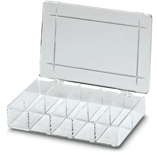 Letzte Chance Sortimentskasten, mit 10 Schubladen, transparent, (L x B) 105 x 170 mm, 5020425