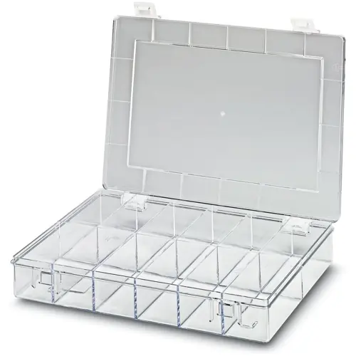 Begrenztes Angebot Sortimentskasten, mit 12 Schubladen, transparent, (L x B) 225 x 335 mm, 5020658